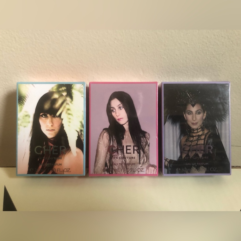 Set of (3) CHER Couture Perfume: 60’s, 70’s & 80’s